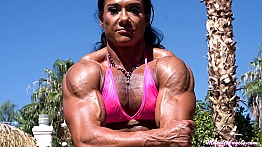 Alina Popa ~ Glistening Poolside Muscle