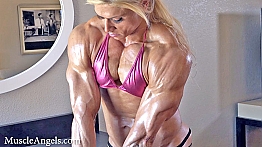 Julia Föry ~ Oiled and Muscular in the Mirror