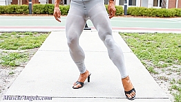Michelle Jin ~ legs and calves in tights